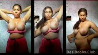 Dehati Big Boobs Wife Strips In Bathroom Cam