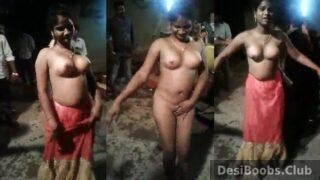 South Indian sex worker nude dancing on street