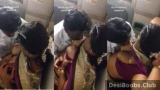 Tamil aunty big boobs sucked in train toilet