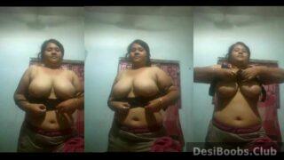 Bengali girl showing big boobies in black bra