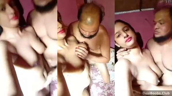 Muslim big boobs pressed of nude wife by mulla - Desi mms