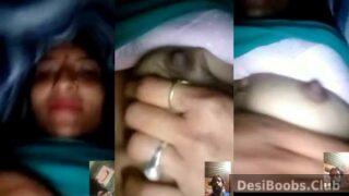 Bihari bhabhi showing milky boob to lover on video call