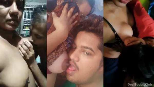Indian boobs sucking compilation of 3 Indian couples - MMS