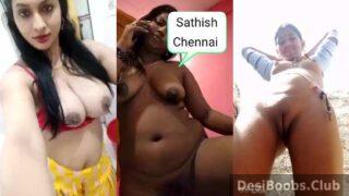 3 Slutty bhabhi showing sexy boobs in nude selfie mms
