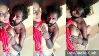 Telugu wife boob sucking and pussy licking sex with BF