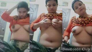 Tomboy girl showing desi boobs