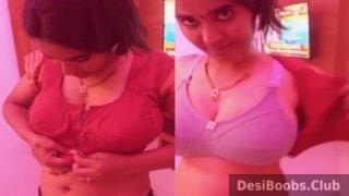 Hot boobs girl removing sexy blouse