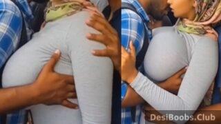 Horny men pressing big boobs Pakistan girl in public