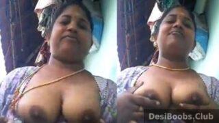 Mallu village maid milking soft desi tits