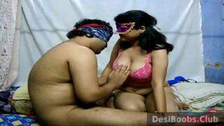 Boobs press sex with horny desi bhabhi